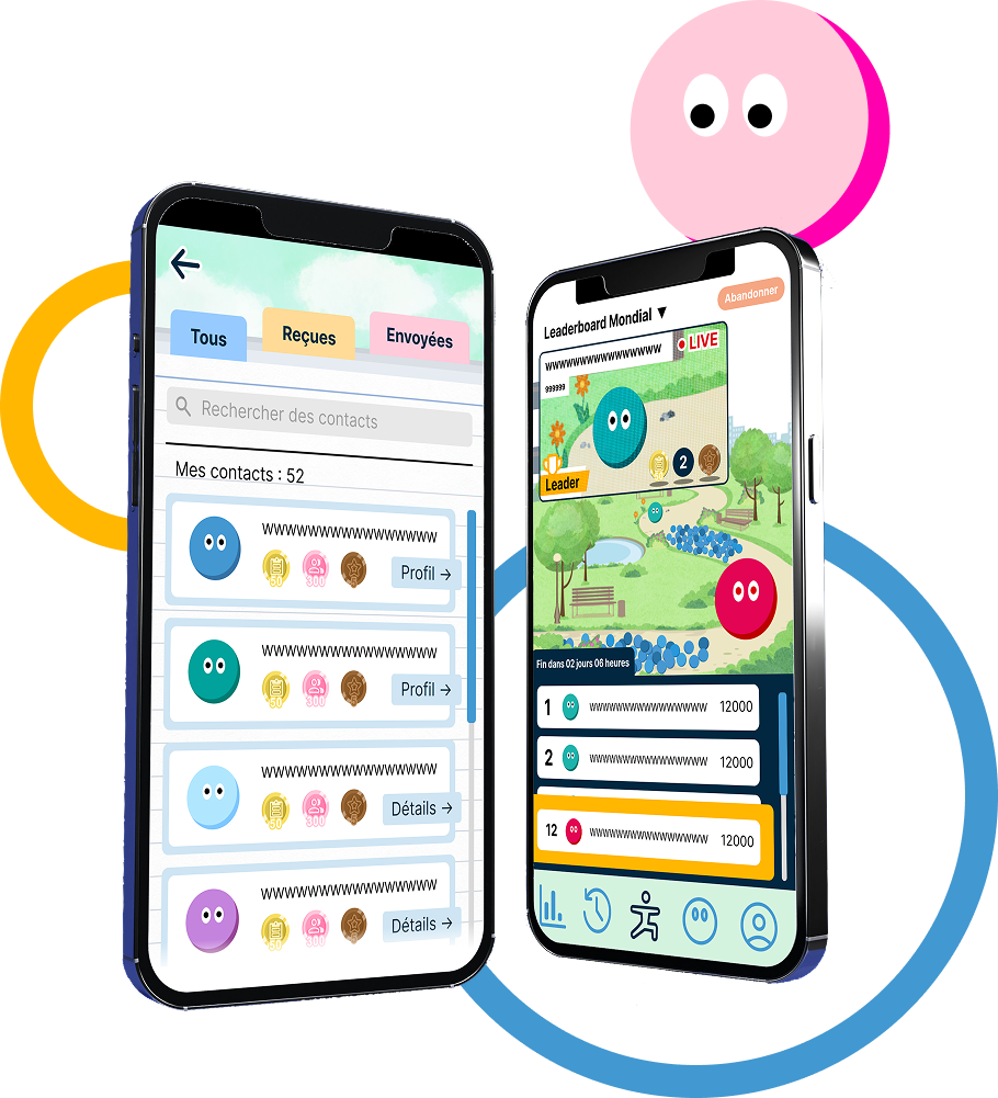 Captures d'écran liées à la communauté d'utilisateurs de l'application mobile MATVISIO Omnes.